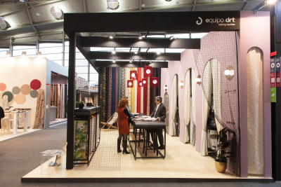 Heimtextil frankfurt stand textil Equipo DRT