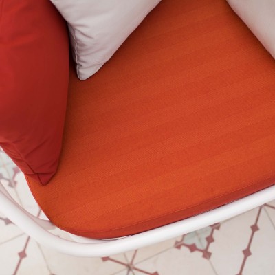 striped fabric for upholstery orange Equipo DRT 