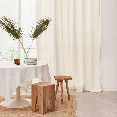 comedor con cortinas de lino equipo drt 